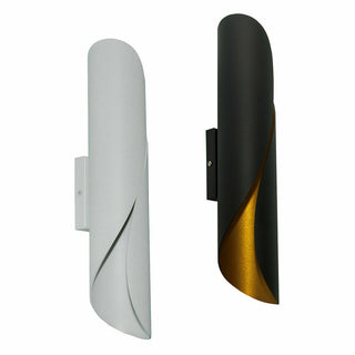 Applique moderno spirale da parete lampada design 2 attacchi G9