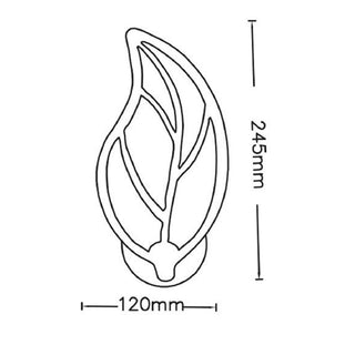 Applique led a forma di foglia 7 watt tecnologia CCT lampada da parete