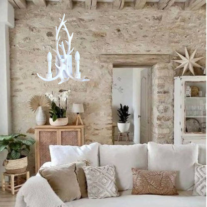 Applique country a corna di cervo vintage lampada da muro retro 2 portalampada e14 arredamento rustico