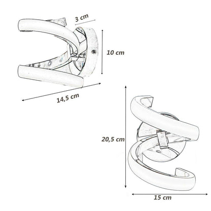 Applique a parete stilizzato 9 watt lampada da muro spirale argento luce tre colorazione di