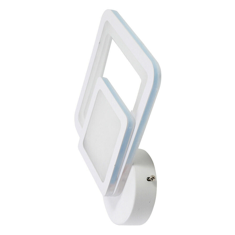 Applique moderno led a rombo 12 watt lampada da parete luce tre colorazione di luce