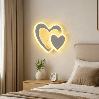 Applique led con doppio cuore 12 watt a parete tecnologia CCT