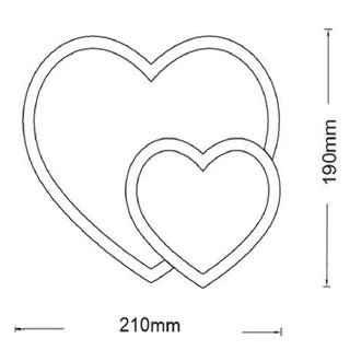 Applique led con doppio cuore 12 watt a parete tecnologia CCT