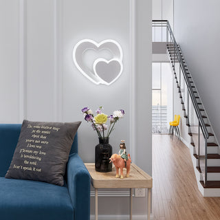 Applique led con doppio cuore 12 watt a parete tecnologia CCT