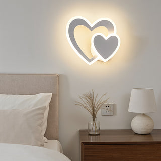 Applique led con doppio cuore 12 watt a parete tecnologia CCT