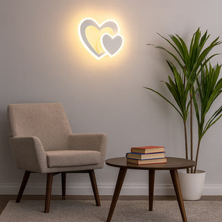 Applique led con doppio cuore 12 watt a parete tecnologia CCT