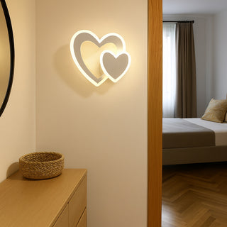 Applique led con doppio cuore 12 watt a parete tecnologia CCT