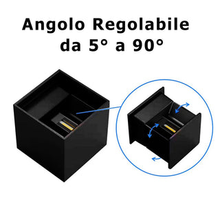 Applique a parete LED tecnologia CCT 12 W doppia emissione luce IP65