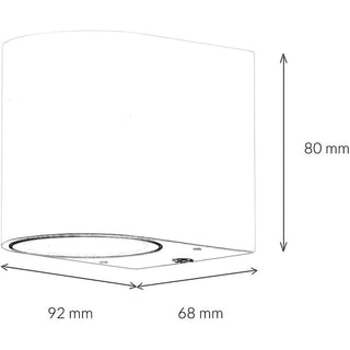 Applique a parete per esterno lampada moderna per faretto GU0 IP65
