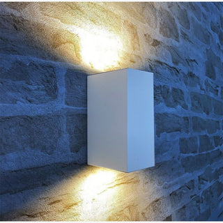 Applique a parete quadrato doppia emissione luminosa per faretti GU10