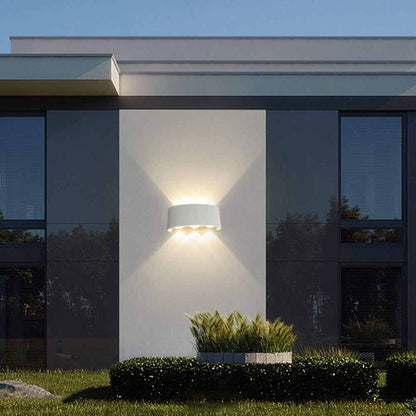 pplique doppia emissione di luce 6 led 16 watt UP & DOWN lampada da muro bianco per esterno casa terrazzo giardino IP65