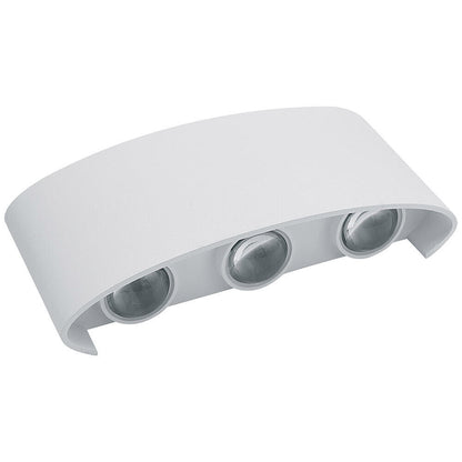 pplique doppia emissione di luce 6 led 16 watt UP & DOWN lampada da muro bianco per esterno casa terrazzo giardino IP65