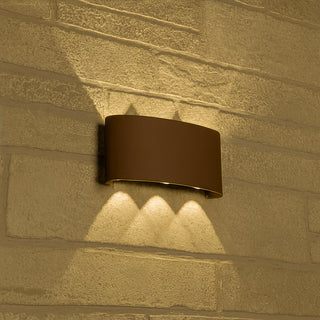 Applique doppia emissione di luce 6 led 16W rosso ruggine CCT IP65