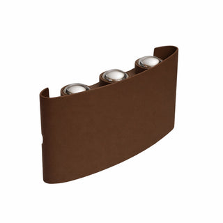 Applique doppia emissione di luce 6 led 16W rosso ruggine CCT IP65