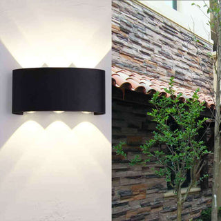 Applique doppia emissione di luce 6 led 16W nero tecnologia CCT IP65