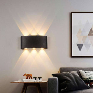 Applique doppia emissione di luce 6 led 16W nero tecnologia CCT IP65