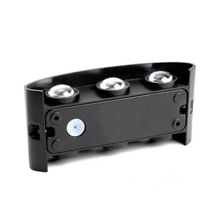 Applique doppia emissione di luce 6 led 16W nero tecnologia CCT IP65