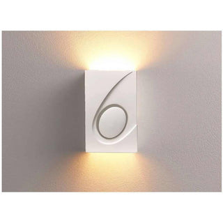 Applique gesso vernicabile rettangolare a doppia emissione di luce G9