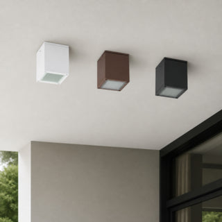 Applique soffitto a cubo esterno GU10 per balcone terrazzo IP54