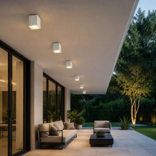Applique soffitto a cubo esterno GU10 per balcone terrazzo IP54