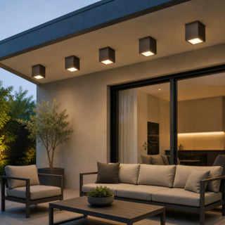 Applique soffitto a cubo esterno GU10 per balcone terrazzo IP54