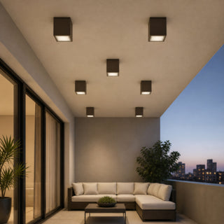 Applique soffitto a cubo esterno GU10 per balcone terrazzo IP54