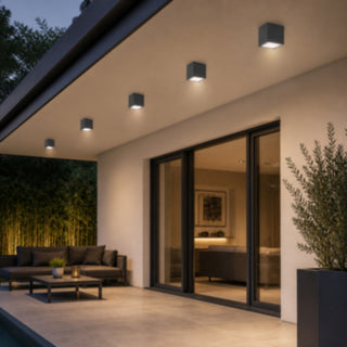 Applique soffitto a cubo esterno GU10 per balcone terrazzo IP54
