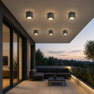 Applique soffitto a cubo esterno GU10 per balcone terrazzo IP54