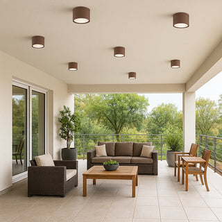 Applique soffitto a cilindro esterno GU10 per balcone terrazzo IP54