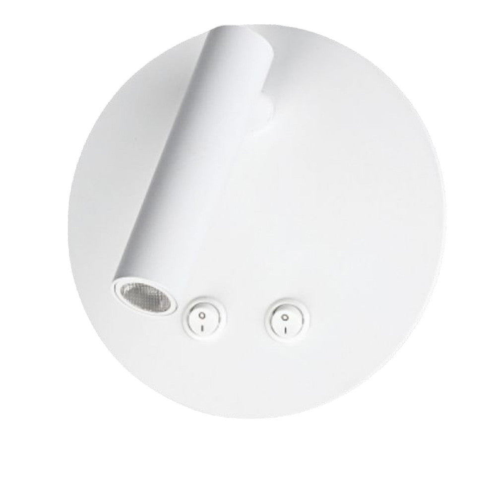 Applique orientabile da parete comodino doppia fonte luminosa 8 watt lampada da letto moderna luce calda 3000k