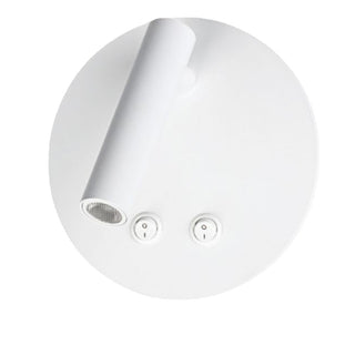 Applique orientabile a parete doppia fonte luminosa 8 watt luce calda