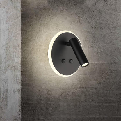 Applique orientabile da parete comodino doppia fonte luminosa 8 watt lampada da letto moderna luce calda 3000k