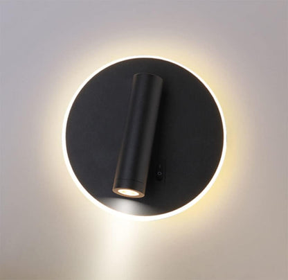 Applique orientabile da parete comodino doppia fonte luminosa 8 watt lampada da letto moderna luce calda 3000k
