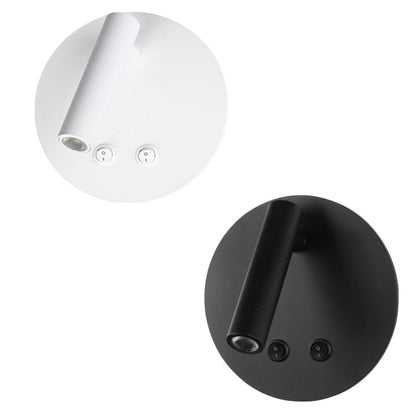 Applique orientabile da parete comodino doppia fonte luminosa 8 watt lampada da letto moderna luce calda 3000k