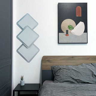 Applique led 3 rombi 14 watt lampada da parete 3 colorazione di luce