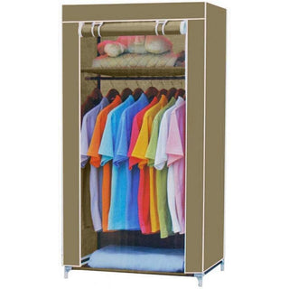 Guardaroba in tessuto per campeggio con zip e scaffali 150x60x45 cm