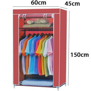 Guardaroba in tessuto per campeggio con zip e scaffali 150x60x45 cm