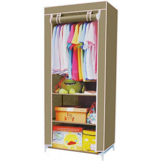 Guardaroba in tessuto per campeggio con zip e scaffali 175X70x45 cm