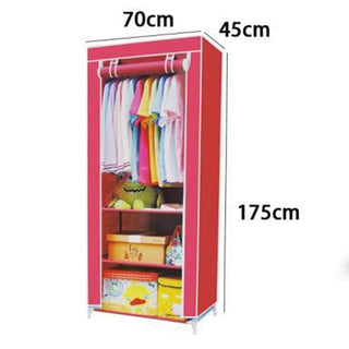 Guardaroba in tessuto per campeggio con zip e scaffali 175X70x45 cm