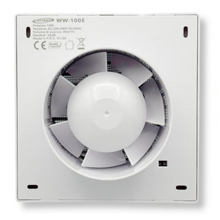 Aspiratore aria elicoidale 100 mm con griglia frontale 14 watt
