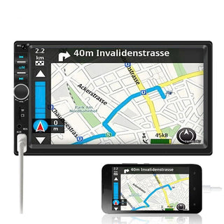 Autoradio monitor 7” 2 DIN touch telecomando bluetooth usb/tf/sd /aux