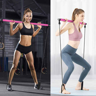 Barra da pilates attrezzo fitness yoga bande di resistenza elastica