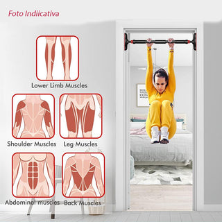 Barra per trazioni da porta regolabile da 95 120 cm senza viti 200 kg