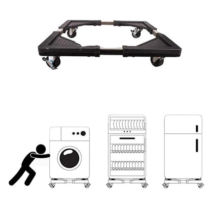 Base supporto per elettrodomestici carrello estensibile 40 – 60 cm con rotelle per frigorifero lavatrice asciugatrice