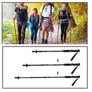 Coppia di bastoncini da trekking telescopico 63-135 cm vari colori