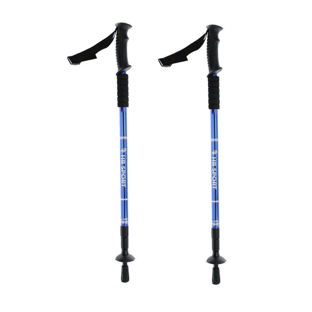 Coppia di bastoncini da trekking bastone telescopico in alluminio per camminata escursione nordik walking campeggio 63-135 cm vari colori