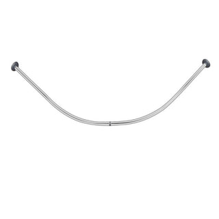 Bastone per tenda doccia curvo universale aste 90x90 cm argento