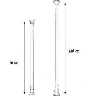 Bastone silver per tenda o appendiabiti regolabile da 70 a 120 cm