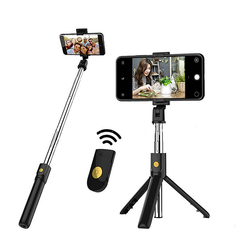 Bastone selfie treppiede bluetooth telescopico con telecomando wireless incluso asta  supporto per cellulari smartphone