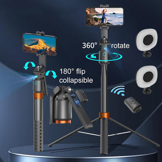 Bastone selfie segue movimento cavalletto estensibile da 32 a 180 cm
